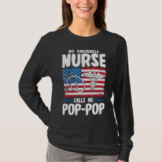 T-shirt Mens My Favori Nurse Me Appelle Pop Pop Nurse