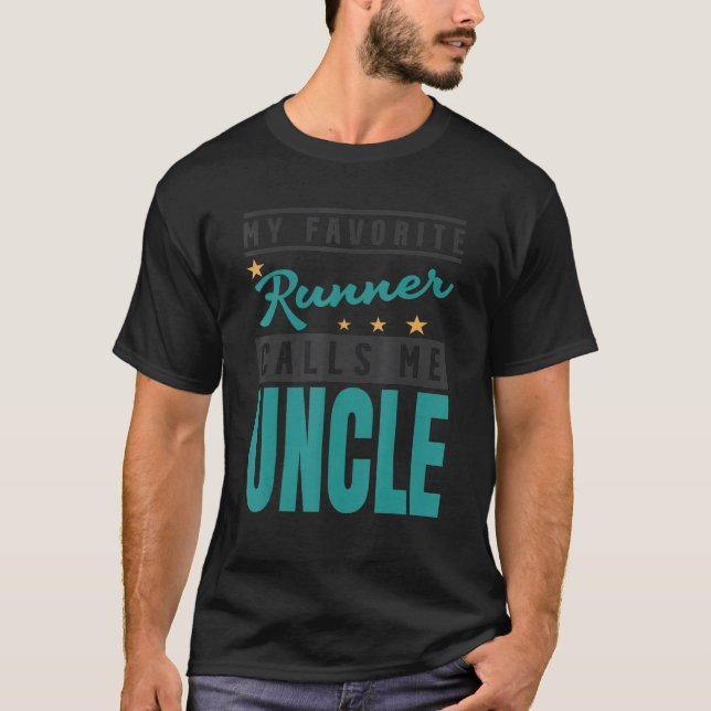 T-shirt Mens My Favori Runner Me Appelle Uncle Runner Unc (Devant)