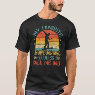 T-shirt Mens My Favori Snowboard Player Call Me Papa F