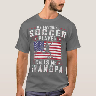 T-shirt Mens My Favori Soccer Player Me Appelle Grand-pa F