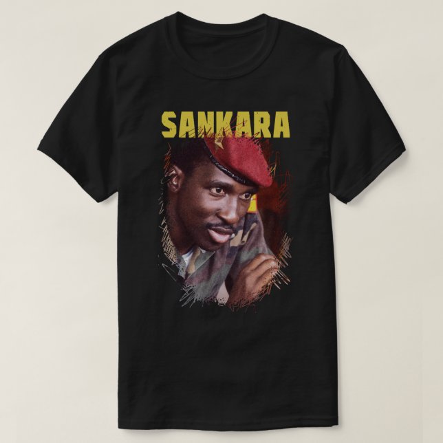 T-shirt Mens My Favori Thomas Révolutionnaire Sankara Retr (Design devant)