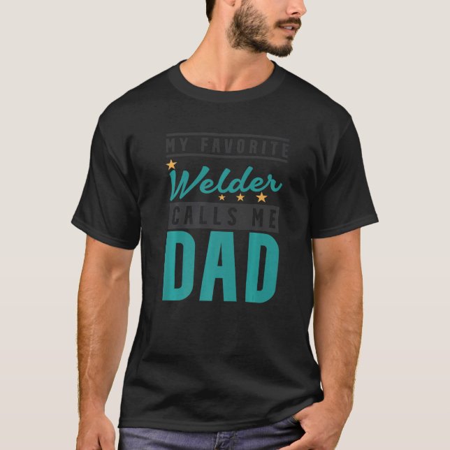 T-shirt Mens My Favori Welder M'appelle Papa Welder Papa (Devant)