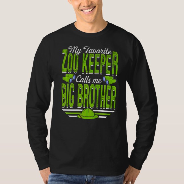 T-shirt Mens My Favori Zoo Keeper M'Appelle Big Brother A (Devant)