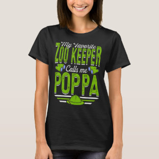 T-shirt Mens My Favori Zoo Keeper Me Appelle Poppa Animaux