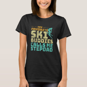 T-shirt Mens My Favoris Ski Buddies Me Appelle Stepdad Ski