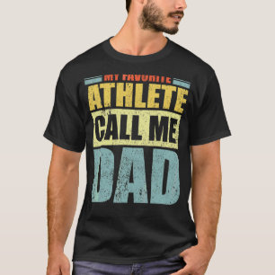 T-shirt Mens My Favorite Athlete m'appelle Papa père's Da