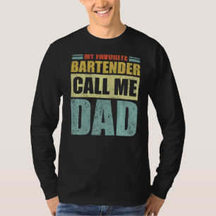 T-shirt Mens My Favorite Bartender m'appelle Papa Père