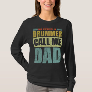 T-shirt Mens My Favorite Drummer appelle-moi papa père's D