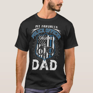 T-shirt Mens My Favorite Police Agent Calls Me Papa Fathe