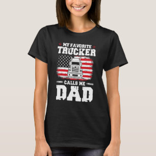 T-shirt Mens My Favorite Trucker M'Appelle Papa Fath Extra