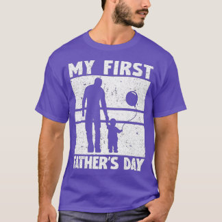 T-shirt Mens My First Fête des pères Vintage New Daddy Jok