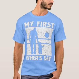 T-shirt Mens My First Fête des pères Vintage New Daddy Jok