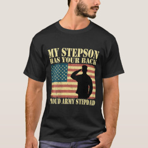 T-shirt Mens My Stepson A Ton Dos - Fière Armée Stepdad