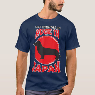 T-shirt Mens My Wiener Est Énorme Au Japon Hilarious Dachs