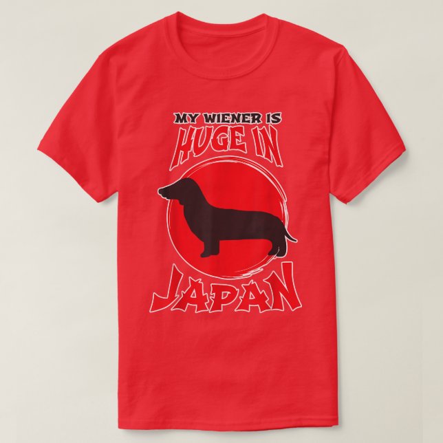 T-shirt Mens My Wiener Est Énorme Au Japon Hilarious Dachs (Design devant)