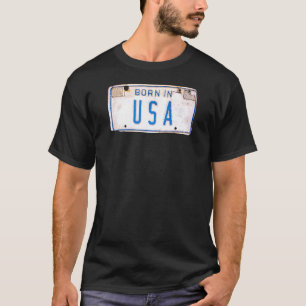 T-shirt Mens Né En Usa Cool Retro Style Vintage Vieux Poux