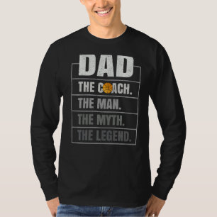 T-shirt Mens Netball Coach Papa Homme Mythe Légende Netbal