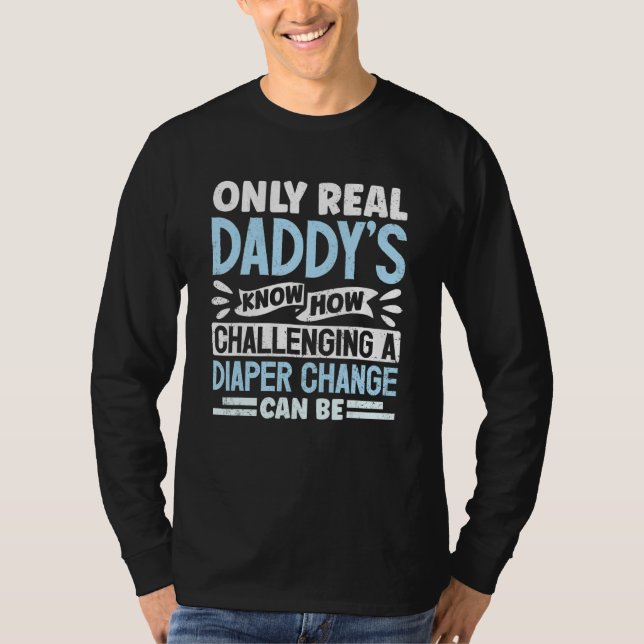 T-shirt Mens New Daddy Diaper Change Father To Be (Devant)