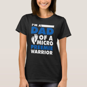 T-shirt Mens Nicu Je suis le père d'un guerrier de micro-p
