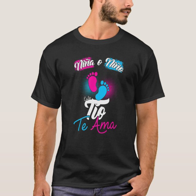T-shirt Mens Niña O Niño Tu Tio Te Ama Revelación De Gene (Devant)
