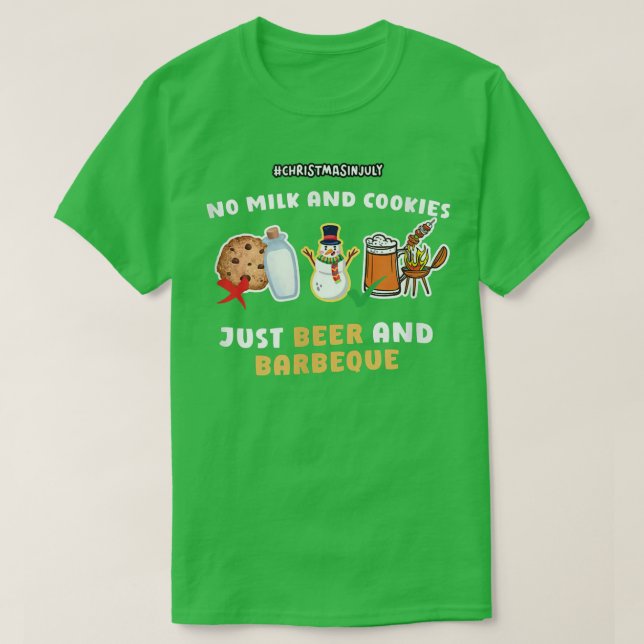 T-shirt Mens Noël En Juillet Pas De Lait Et De Cookies Ne  (Design devant)