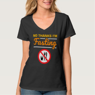 T-shirt Mens Non Merci Je jeûne Jeûner Hea nutritionnel