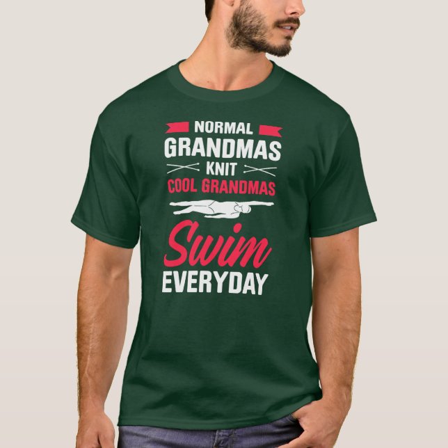 T-shirt Mens Normal Grandmas Knit Cool Grandmas nager (Devant)