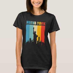 T-shirt Mens Nueva York Espagne New York Retro Style Vinta