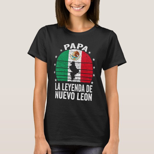 T-shirt Mens Nuevo Leon Papa mexicain Nuevo Leon Père (Devant)