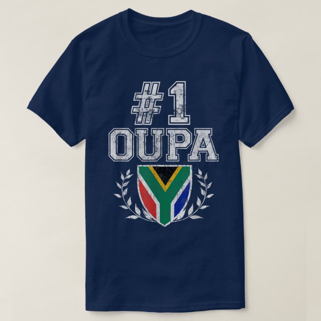 T-shirt Mens Number One Oupa Afrikaans Grandfather  (Design devant)