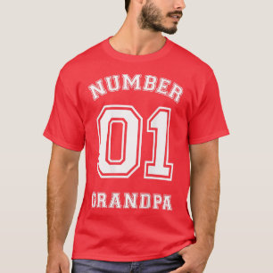 T-shirt Mens Numéro 1 GRANDPA Sports Style Jersey