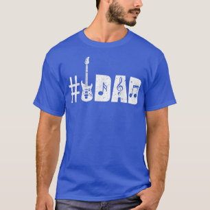 T-shirt Mens Numéro 1 Guitare Papa Musique Amour Drôle Don