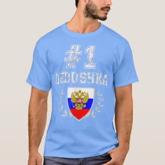T-shirt Mens Numéro Un Dedushka Grand-père russe 