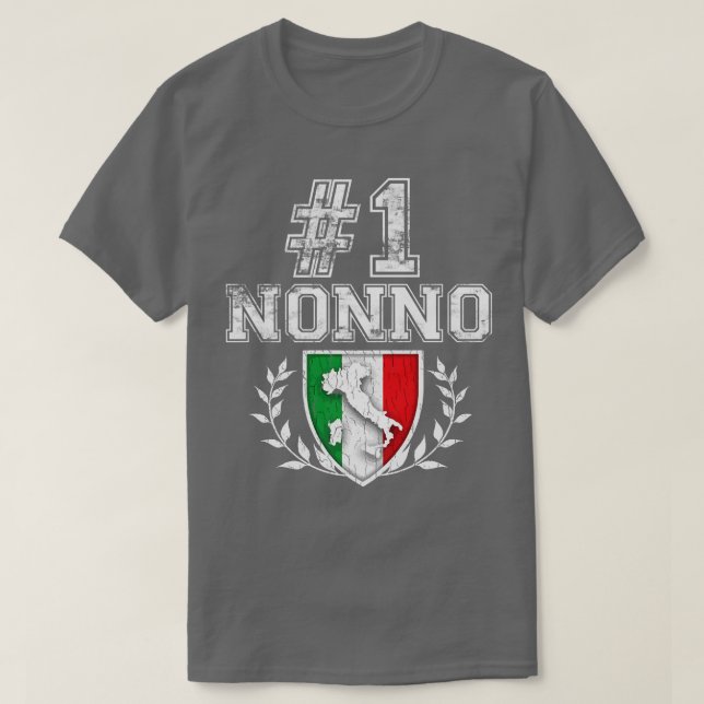 T-shirt Mens Numéro Un Nonno grand-père italien  (Design devant)