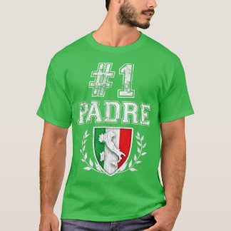 T-shirt Mens Numéro Un Padre Vintage Fête des pères italie