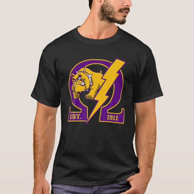 T-shirt Mens Omega-1911 Da Bruhz Bulldog Psi-Phi Ques (Devant)