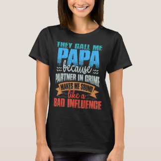 T-shirt Mens On M'Appelle Pap Pap Sonne Comme Une Mauvaise