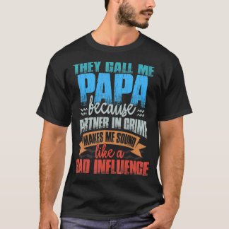 T-shirt Mens On M'Appelle Pap Pap Sonne Comme Une Mauvaise