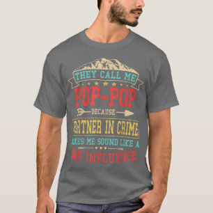 T-shirt Mens On M'Appelle Pop Partenaire Dans Crime Père
