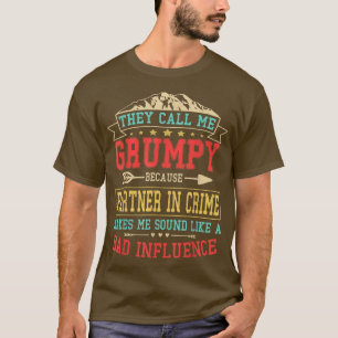 T-shirt Mens On M'Appelle Un Partenaire Grumpy Dans Crime