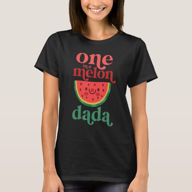 T-shirt Mens One In A Melon Dada Cute Watermelon First Bir (Devant)