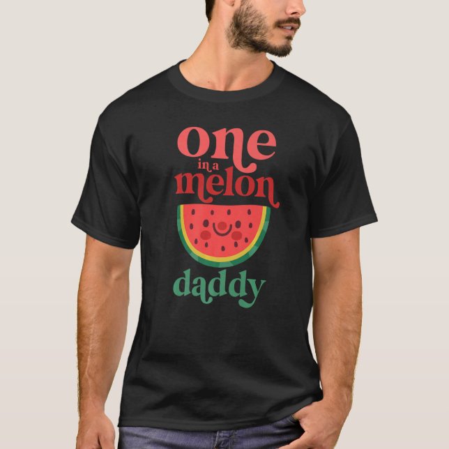 T-shirt Mens One In A Melon Daddy Cute Watermelon First Bi (Devant)