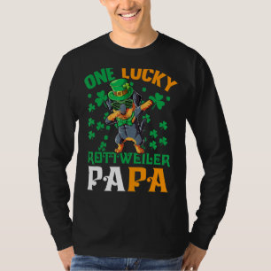 T-shirt Mens One Lucky Dog Papa Funny Rottweiler Papa St P