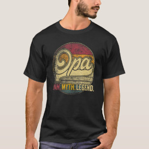 T-shirt Mens Opa L'Homme Mythe Légende Fête des pères Gran
