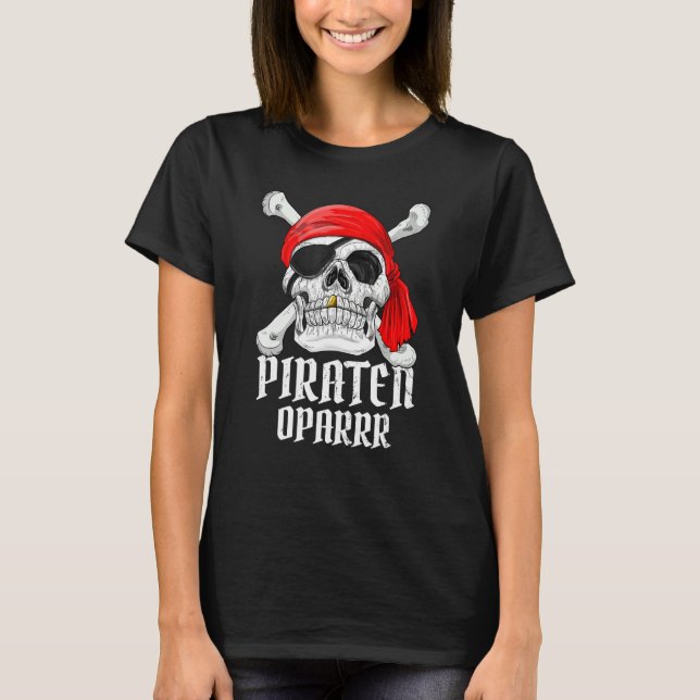 T-shirt Mens Oparrr Pirate Shirt Grandpa Pirate Costume Fa (Devant)