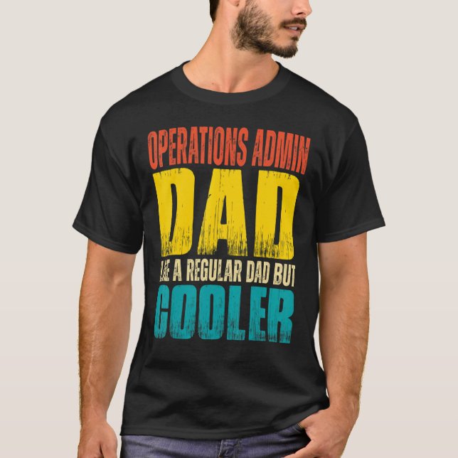 T-shirt Mens Opérations Admin Papa J'aime papa normal mais (Devant)