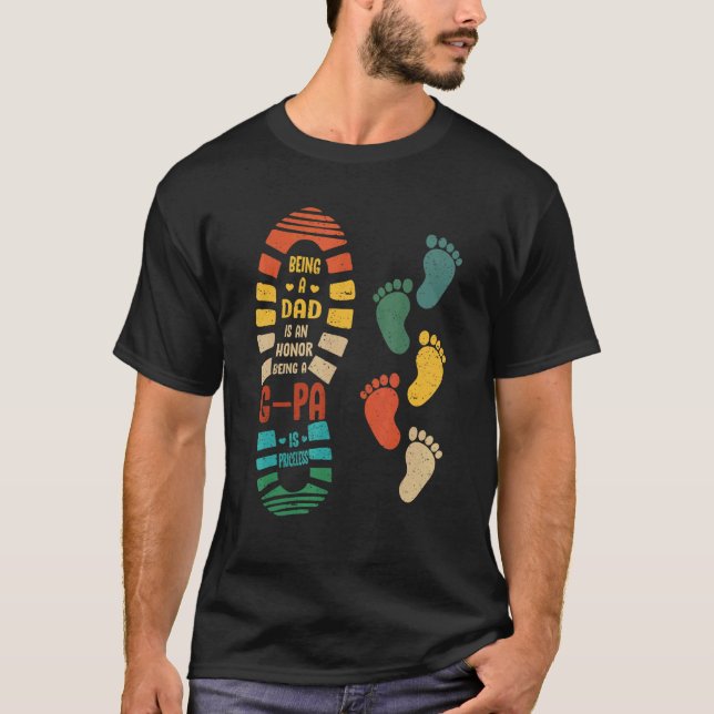 T-shirt Mens Pa Pa Chaussure Avec Petites Empreintes (Devant)
