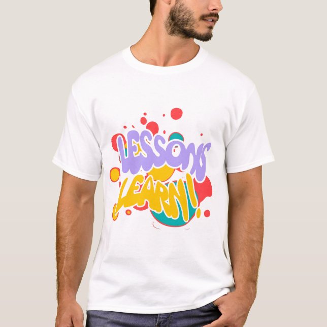 T-SHIRT MEN'S PAINT SPLASH LESSONS LEARN T SHIRT  (Devant)