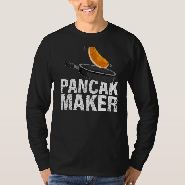 T-shirt Mens Pancake Maker Petit déjeuner Alimentation Pan (Devant)