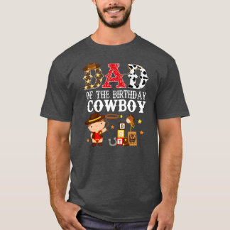 T-shirt Mens Papa 1er premier anniversaire Cowboy Western 